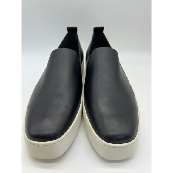 Vince Saxon Napa Leather Slip-On Sneakers Black Women's Size 9.5M - Picture 6 of 12